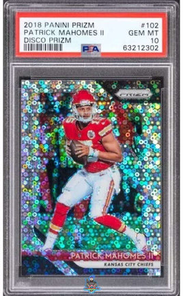 2018 Patrick Mahomes PSA 10 Prizm Disco Prizm #102