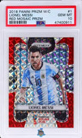 2018 Lionel Messi PSA 10 Prizm W/C Red Mosaic Prizm #1