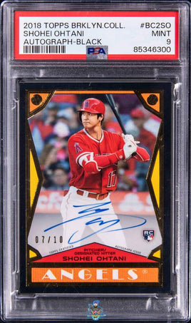 2018 Shohei Ohtani PSA 9 Topps Brooklyn Coll Autograph Black #BC2SO /10