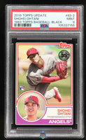 2018 Shohei Ohtani PSA 9 Topps Updt 1983 Topps Baseball Black #832