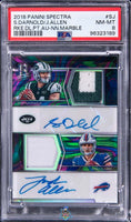 2018 Allen Darnold PSA 8 Spectra Rookie Dual Patch Auto Neon Marble #RDPASJ /4