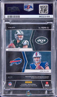 2018 Allen Darnold PSA 8 Spectra Rookie Dual Patch Auto Neon Marble #RDPASJ /4