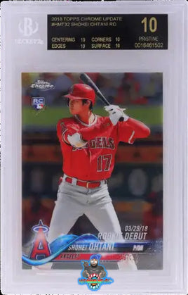 2018 Topps Chrome Update Shohei Ohtani #HMT32 BGS BL 0016461502