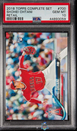 2018 Topps Complete Set Shohei Ohtani Retail #700 PSA 10