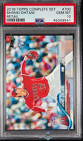 2018 Topps Complete Set Shohei Ohtani Retail #700 PSA 10