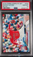 2018 Topps Complete Set Shohei Ohtani Retail #700 PSA 10