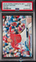 2018 Topps Complete Set Shohei Ohtani Retail #700 PSA 10