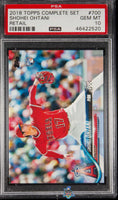 2018 Topps Complete Set Shohei Ohtani Retail #700 PSA 10