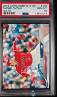 2018 Topps Complete Set Shohei Ohtani Retail #700 PSA 10