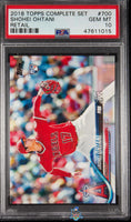 2018 Topps Complete Set Shohei Ohtani Retail #700 PSA 10