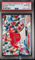 2018 Topps Complete Set Shohei Ohtani Retail #700 PSA 10