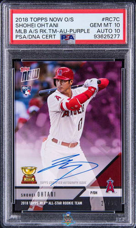 2018 Now OS Shohei Ohtani MLB ASRT Auto Purple /25 PSA 10 10