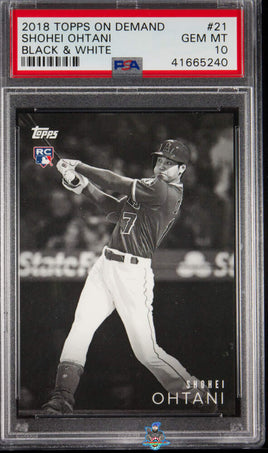 2018 Shohei Ohtani PSA 10 Topps on Demand Black & White #21