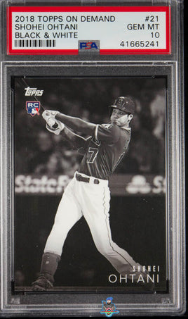 2018 Shohei Ohtani PSA 10 Topps on Demand Black & White #21