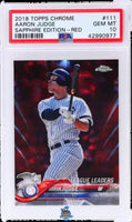 2018 Aaron Judge PSA 10 Topps Chrome Sapphire Edition Red #111 10/10