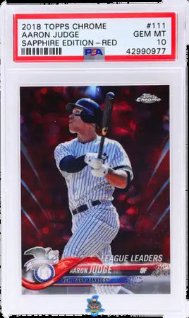 2018 Aaron Judge PSA 10 Topps Chrome Sapphire Edition Red #111 10/10