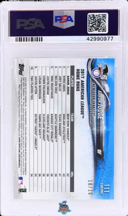 2018 Aaron Judge PSA 10 Topps Chrome Sapphire Edition Red #111 10/10