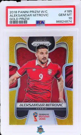 2018 Aleksandar Mitrovic PSA 10 Prizm WC Gold Prizm #185 3/10