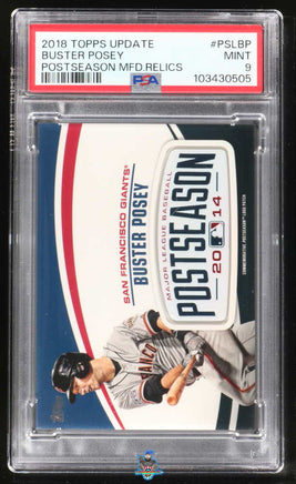 2018 Buster Posey PSA 9 Topps Update Pose Season MFD Relics #PSLBP
