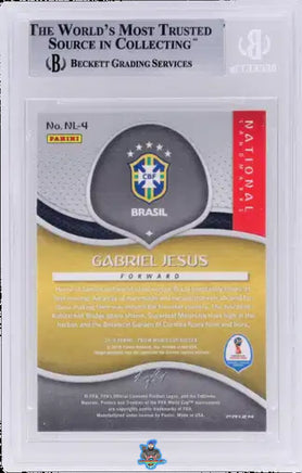 2018 Gabriel Jesus BGS 9 Prizm WC Naitional Landmarks Scope #NL4 1/1