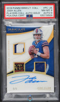 2018 Josn Allen PSA 8 8 Immaculate Players Collection Auto Gold #PCJA 1/5