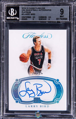 2018 Larry Bird BGS 9 Flawless Platinum #USLBD 1/1