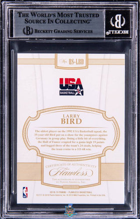 2018 Larry Bird BGS 9 Flawless Platinum #USLBD 1/1