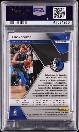 2018 Luka Doncic PSA 10 Spectra White Sparkle #6