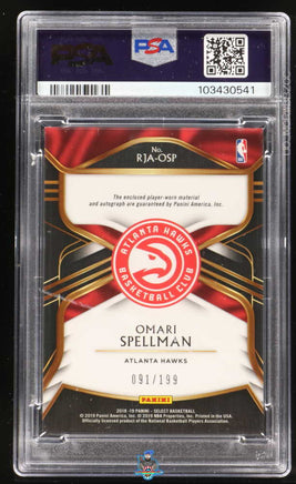 2018 Omari Spellman PSA 8.5 Select Rookie PW Jersey Auto #OSP 91/199