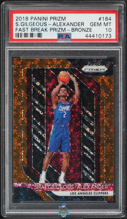 2018 Shai Gilgeous SGA PSA 10 Prizm Fast Break Prizm Bronze #184 6/20