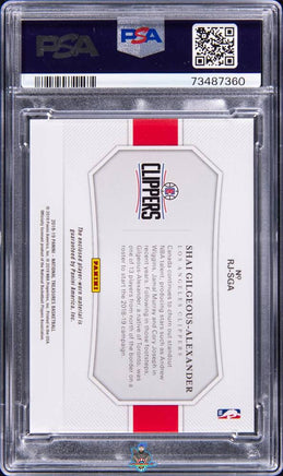 2018 Shai Gilgeous SGA PSA 8 10 National Treasures Rookie Jumbo Patch Auto 15/25