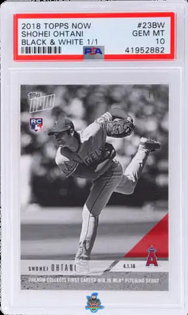 2018 Shohei Ohtani PSA 10 Topps Now Black and White #23BW 1/1