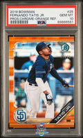 2019 Fernando Tatis Jr. PSA 10 Bowman Pros Chrome Orange Refractor #410 /25