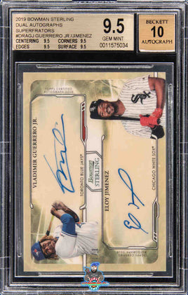 2019 Guerreo, Jimenez BGS 9.5 10 Bowman Sterling Dual Auto Super #DRAGJ 1/1