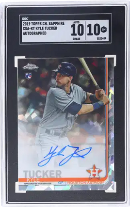 2019 Kyle Tucker SGC 10 10 Topps Sapphire Auto #CSAKT