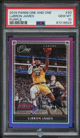 2019 LeBron James PSA 10 One and One Purple #20 /20