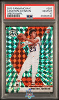 2019 Cameron Johnson PSA 10 Mosaic Green Swirl #203 /10