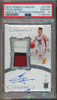 2019 Panini Flawless Tyler Herro Vertical Rookie Patch Auto #VPTHR 5 of 25 PSA 10 71462504