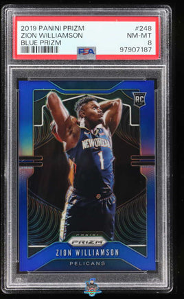 2019 Zion Williamson PSA 8 Prizm Blue Prizm #248 119/199