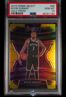 2019 Kevin Durant PSA 10 Select Gold Prizm #65 /10