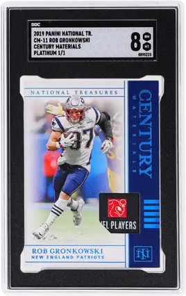 2019 Rob Gronkowski SGC 8 National Treasures Laundry Tag #CM11 1/1