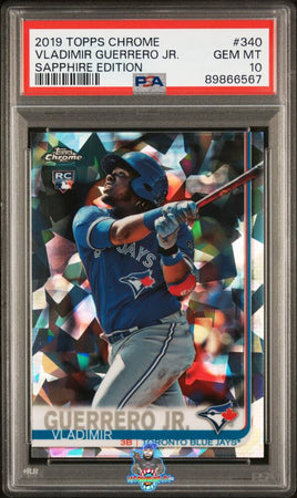 2019 TOPPS CHROME SAPPHIRE EDITION 340 VLADIMIR GUERRERO JR. PSA 10 89866567