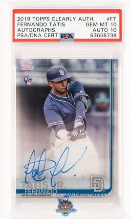 2019 Fernando Tatis Jr PSA 10 10 Topps Clearly Authentic Rookie Auto #FT
