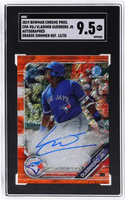 2019 Vladimir Guerrero Jr. SGC 9.5 Bowman Chrome Pros Auto Orange Shimr Ref 13/25