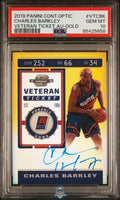 2019 Charles Barkley PSA 10 Contenders Optic Veteran Ticket Auto Gold 6/10