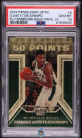 2019 Giannis Antetokounmpo PSA 10 Contenders Optic Player Number Gold Vinyl 1/1