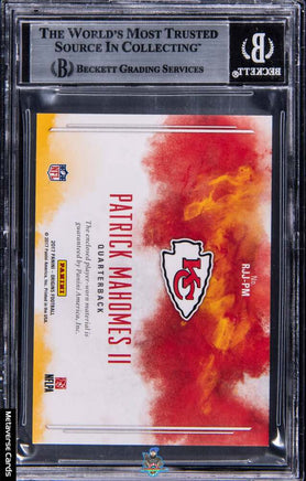 2019 Patrick Mahomes BGS 8.5 Origins Rookie Jumbo Black NFL Shield #RJJJPM 1/1