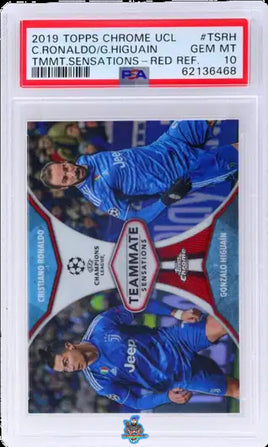 2019 Ronaldo Higuain PSA 10 Topps Chrome UCL Team Sensations Red Ref #TSRH 4/10