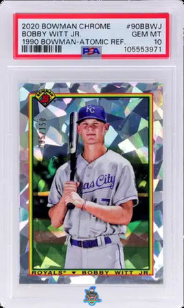 2020 Bobby Witt Jr. PSA 10 Bowman Chrome 1990 Bowan Atomic Refractor 5/150