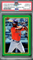 2020 Yordan Alvarez PSA 10 Bowman Chrome 1990 Bowman Green Refractor #90BYA